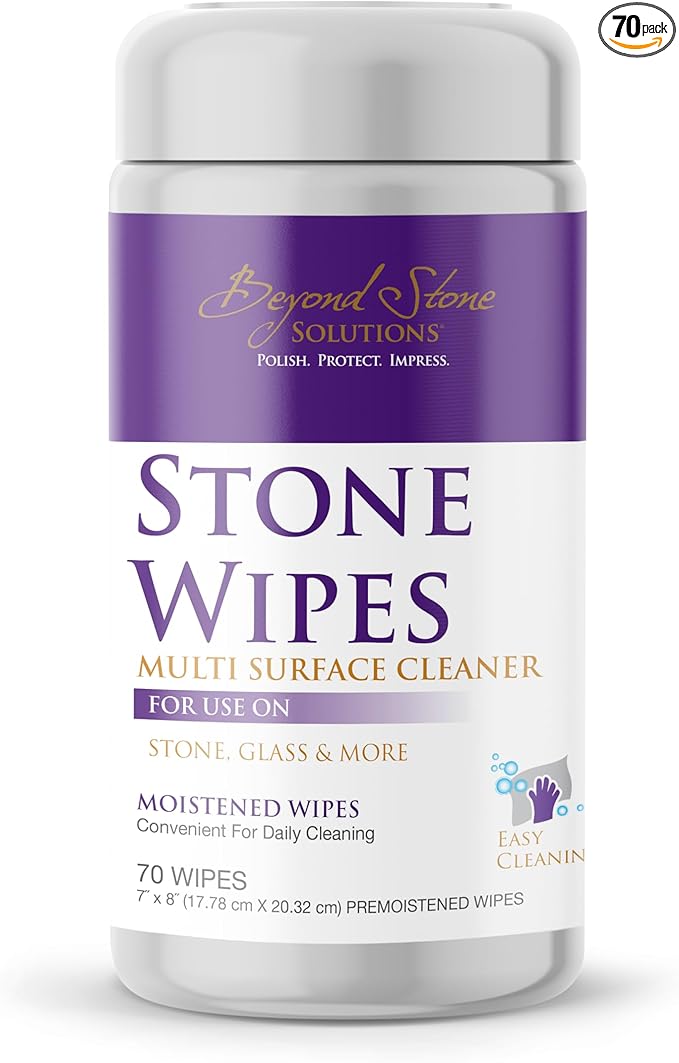 Stone Wipes – 70 Count, Streak-Free Multi-Surface Cleaner