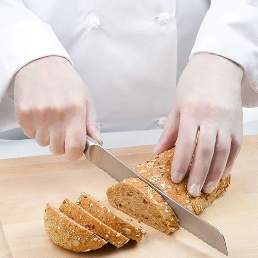 TRONEX 8973 Vinyl Disposable Gloves, Latex-Free, Powder-Free, Food Service, Catering, Natural, Medium, Case of 1000