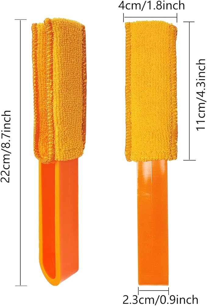 4 Pack Microfiber Blinds Duster, 4 Removable and Washable Sleeves, Cleaner for Window Blinds, Air Conditioner Vents, Fans, Car Vents