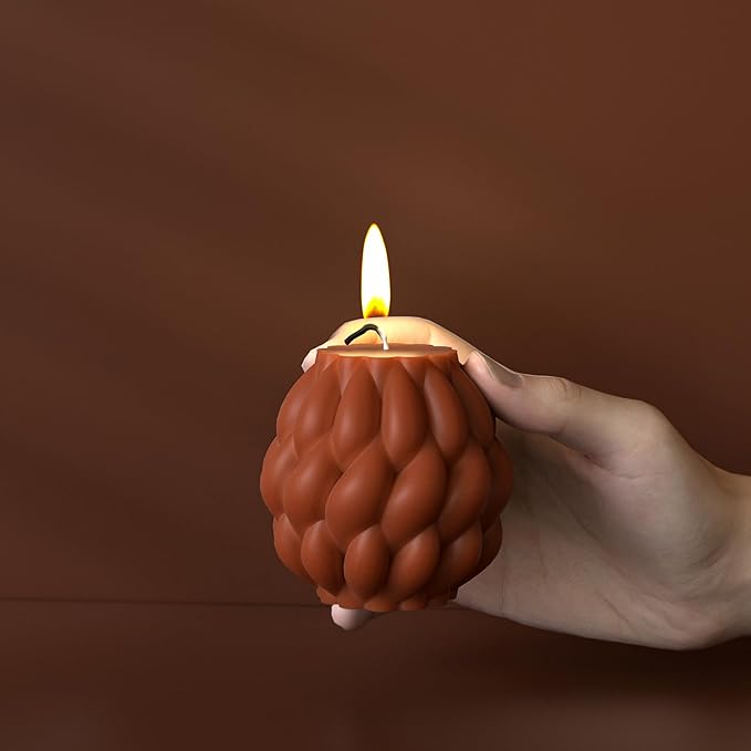 2 Pack Ratate Ball Cylinder Soap & Candle Mold - Silicone 3D Molds for Candy & Home Decor - Resin Casting & Making Molds