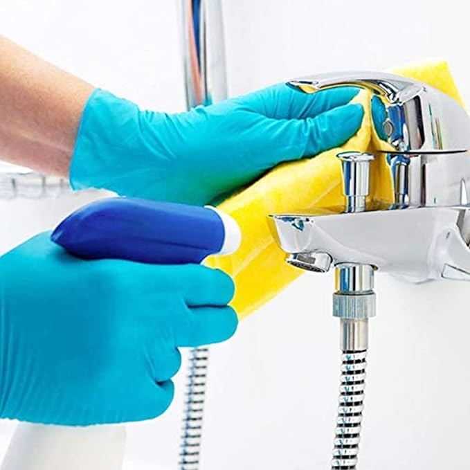 Jointown Basic Medical Blue Nitrile Exam Gloves - Latex-Free & Powder-Free - NGPF7002 (box of 100), Medium