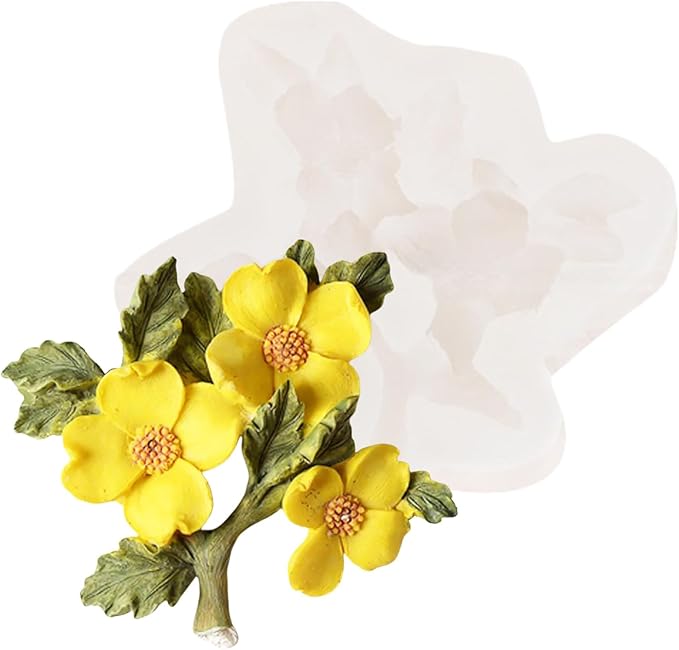 3D Flower Bouquet Candle Soap Silicone Molds Fondant Chocolate Candy Cake Decorating Mould Resin Clay Baking Pastry Tools (Hylomecon)