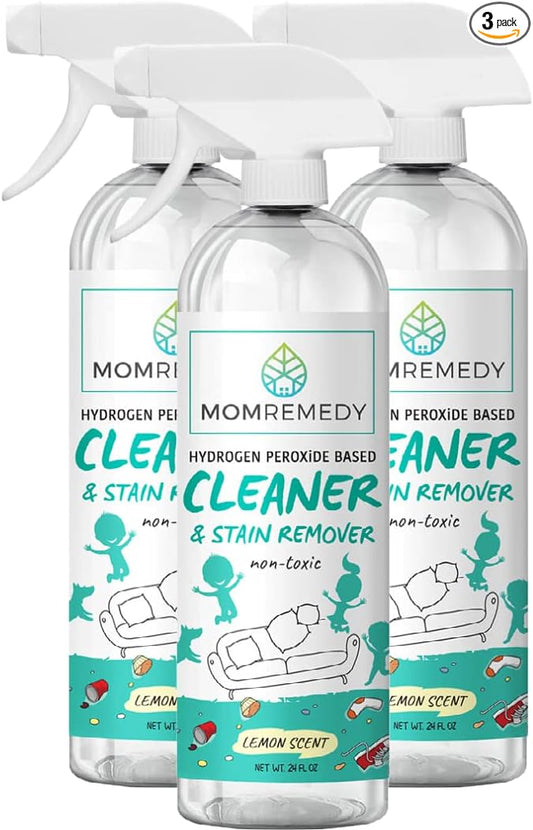 MOMREMEDY Hydrogen Peroxide All Purpose Cleaning Spray | Multipurpose Home Cleaner | Fabric and Laundry Stain Remover | All Surface Kitchen and Bathroom | Non Toxic