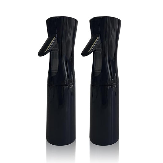 Spray Bottle for Hair Continuous Ultra Fine Mist (300ml) 360° Multi Spray Bottle for Plants, Cleaning, Skin Care Leakproof & Durable 2 Pack