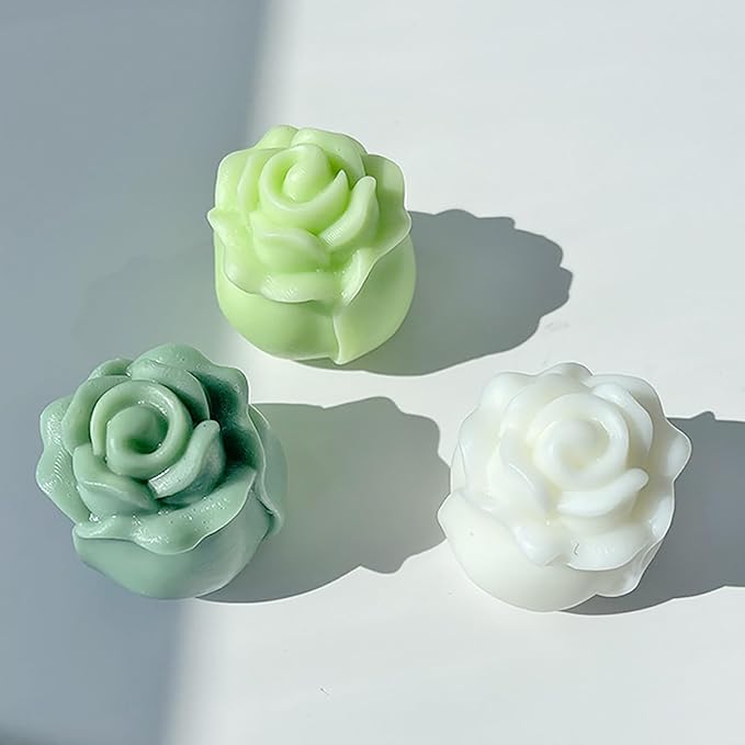 2 Pack Tulip Molds Flower Bud Mold Peony - Resin Casting Silicone Molds for Home Decor & Candle Making Wave Spiral Mold