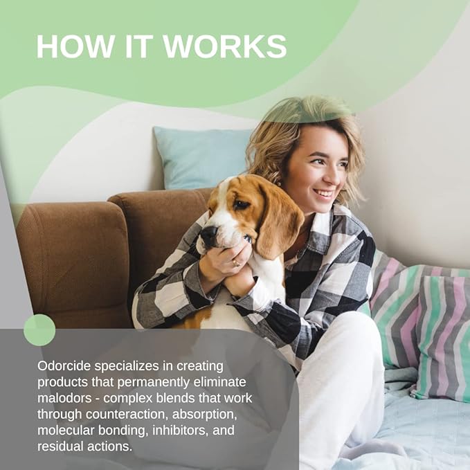 Odorcide Odor Eliminator Spray: Odor Eliminator for Strong Odor on Carpets, Hardwood & More - Smoke, Sweat & Pet Odor Eliminator for Home w/ Non-Enzymatic Formula, 32 Oz (Fresh Scent)