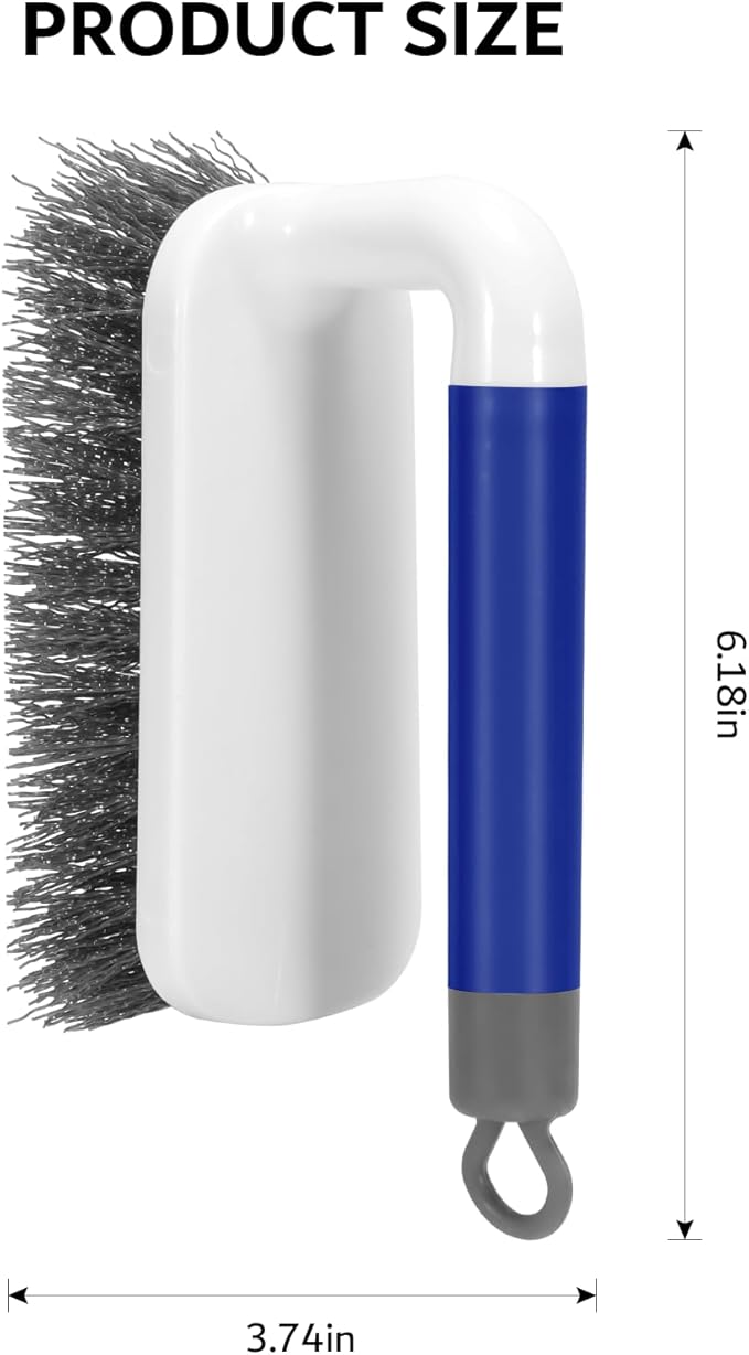 SetSail Scrub Brush, Small Cleaning Brushes with Handle, Comfort Grip Shower Scrubber for Cleaning Bathroom, Tub, Kitchen, Sink, Floor, Carpet, 2 Pack (Blue)