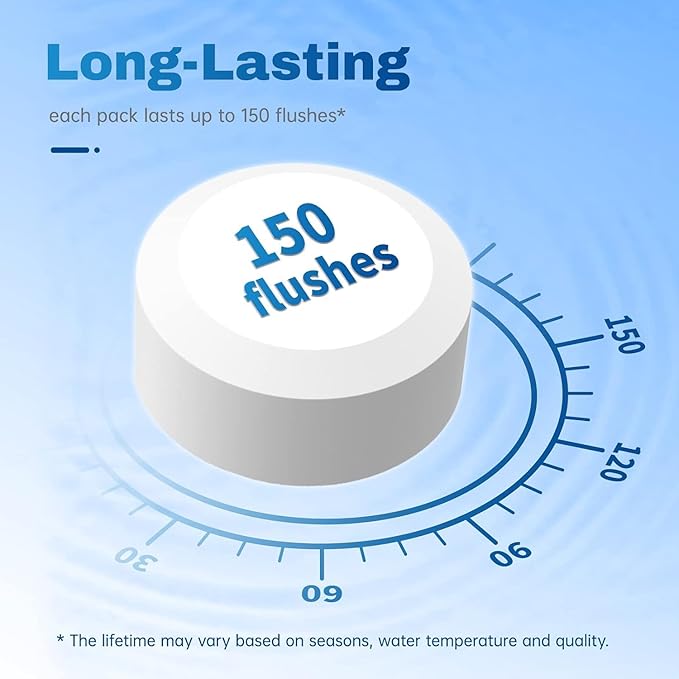 Vacplus Toilet Bowl Cleaner Tablets 40 PACK, Automatic Cleaners with Bleach, Slow-Releasing Toilet Tank Cleaners for Deodorizing & Descaling, Household Toilet Cleaners against Tough Stains