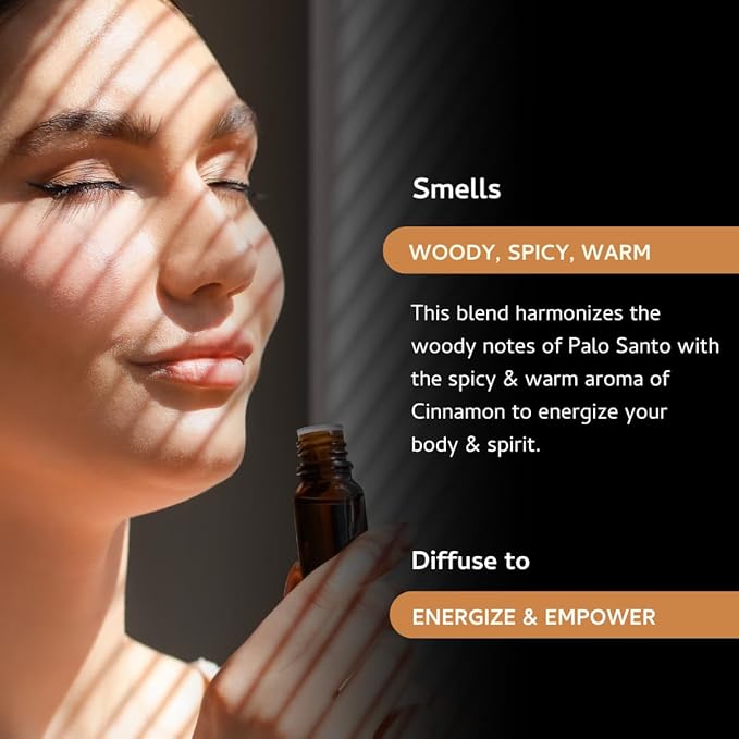 Palo Santo & Cinnamon Essential Oil Diffuser Blend by Aromafume | 3 x 10ml / 0.33 fl oz l Aromatherapy Oil for Smokeless Smudging | Natural Air fresheners for Home | Spiritual Meditation Accessories