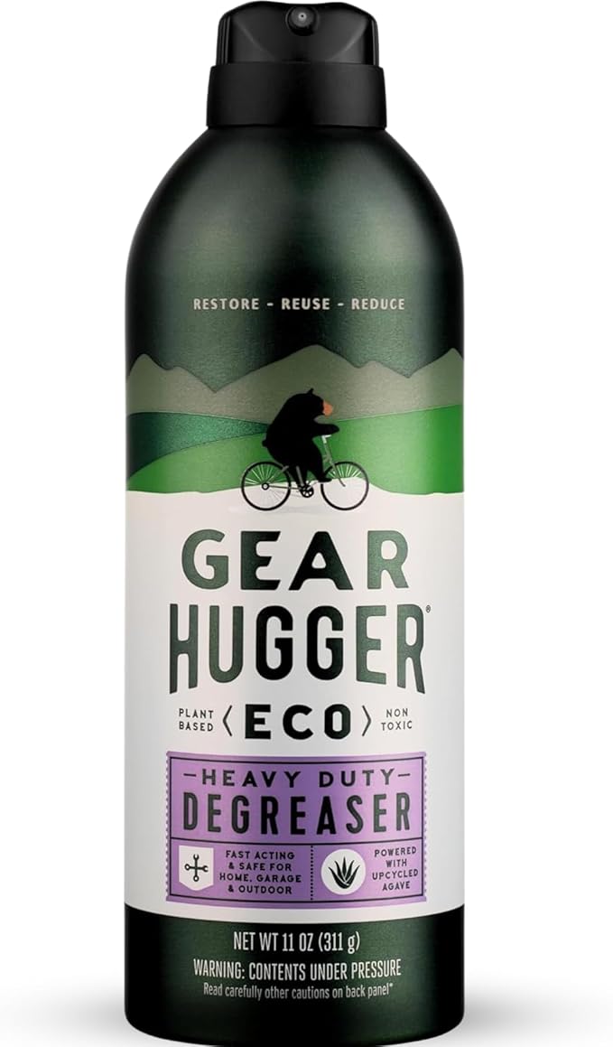 Gear Hugger Degreaser - Eco-Friendly (11 oz, Pack of 1), Degreaser Cleaner Spray - Oven Cleaner, Grill & Brake Cleaner, Dissolves Grease & Grime - Plant-Based, No Petroleum, Non-Toxic, No PTFE