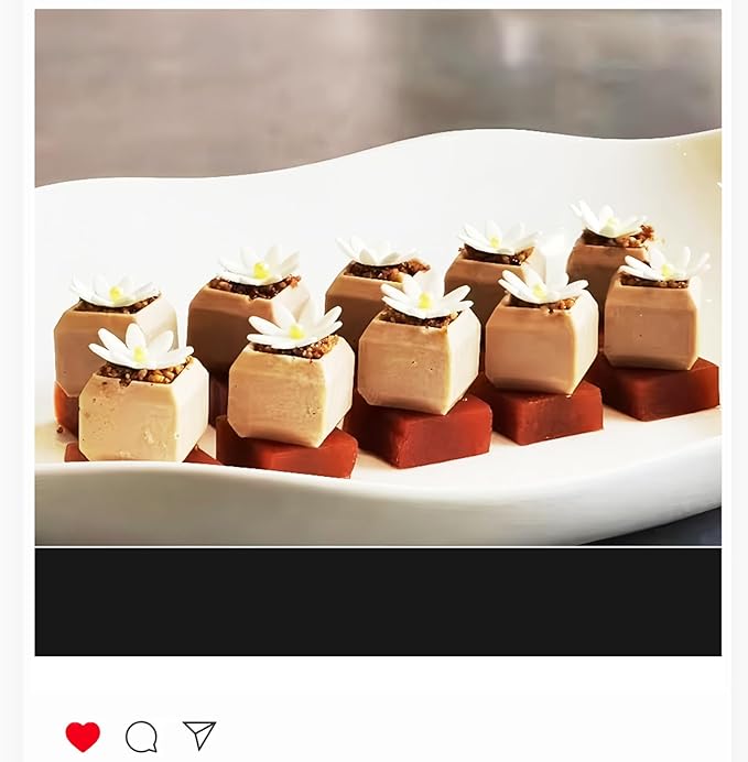 Small Square Chocolate Silicone Molds, 28-Cavity Mini Square Mousse Mold for Baking Square Cube Candy Desserts, 11.6" x 6.9" x 0.98"