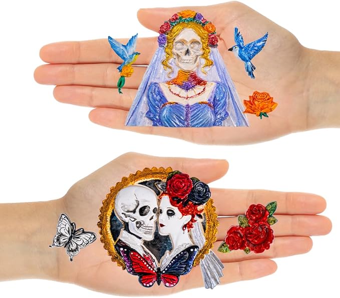 Skeleton Bride and Groom Clay Molds for Crafts