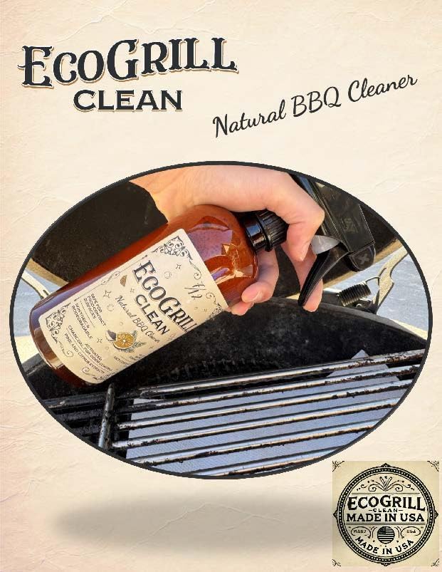 – All-Natural & Eco-Friendly, Non-Toxic & Fume-Free Heavy-Duty BBQ Grill Cleaner & Degreaser | Biodegradable | Fresh Citrus Scent | Safe for Grills, Smokers, Flat Tops & More