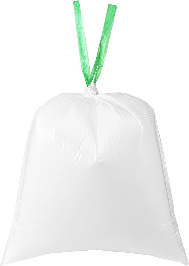 TYPLASTICS 300 Count 13 Gallon Tall Kitchen Drawstring Trash Bags, GRS Compliant, Eco-Friendly Recycled Material