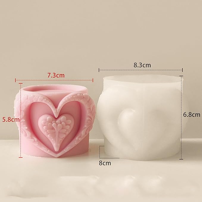Heart Resin Mold Heart Mold Heart Cup Mold Cup Resin Mold Animal Resin Mold Resin Casting Mold Resin Making Molds Silicone Mold for Candle Home Decorate Mold 3D Animal Mold Candle Making Mold