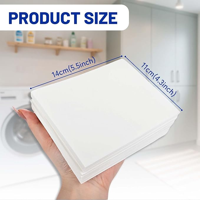 Laundry Sheet Paper, Washing Powder, Fresh Scent Laundry Detergent Sheets, 120 Loads, Deep Clean Formula with Stain Fighting Power(120PCS)