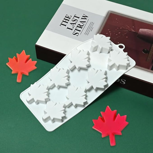 mostsom Maple Leaf Silicone Mousse Mold for Chocolate, Cake, Jelly, Truffle & Ice Cube Non-Stick Baking Molds Easy Release Baking, Candy Making (D_ Maple Leaf)