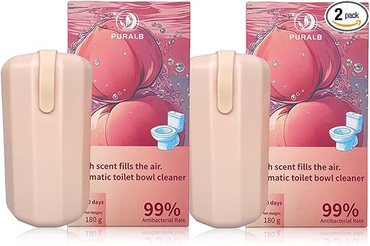 Toilet Bowl Cleaner,Toilet Tank Cleaner,Automatic toilet inside bowl Cleaner,Pink Stuff Tablet In Bottle Cleanser (2PCS Pink)