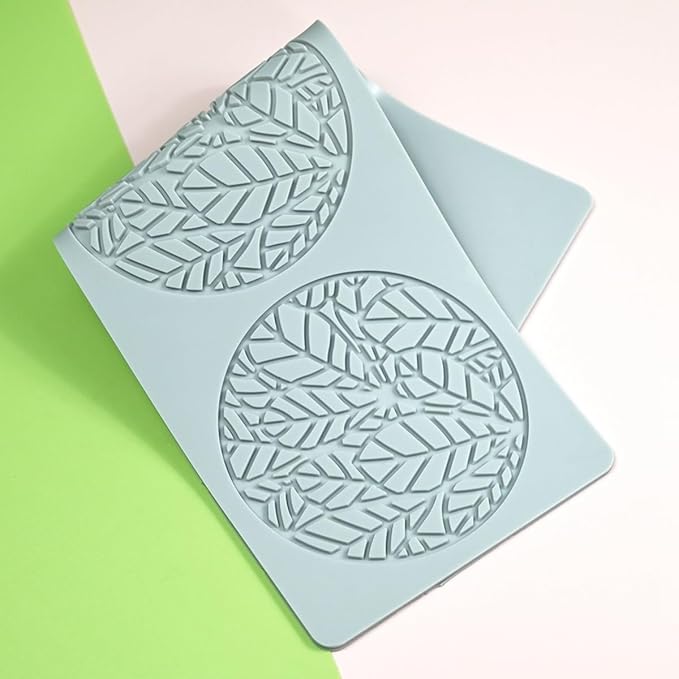 TUKE Silicone Tuile Mold Ring Leaf Molds Silicone Fondant Tuile Molds Leaves Hollow 3D Chocolate Candy Lace Silicone Molds for Baking, Sugar Craft Dessert Cupcake (Leaf H_13x4.52x0.12inch)