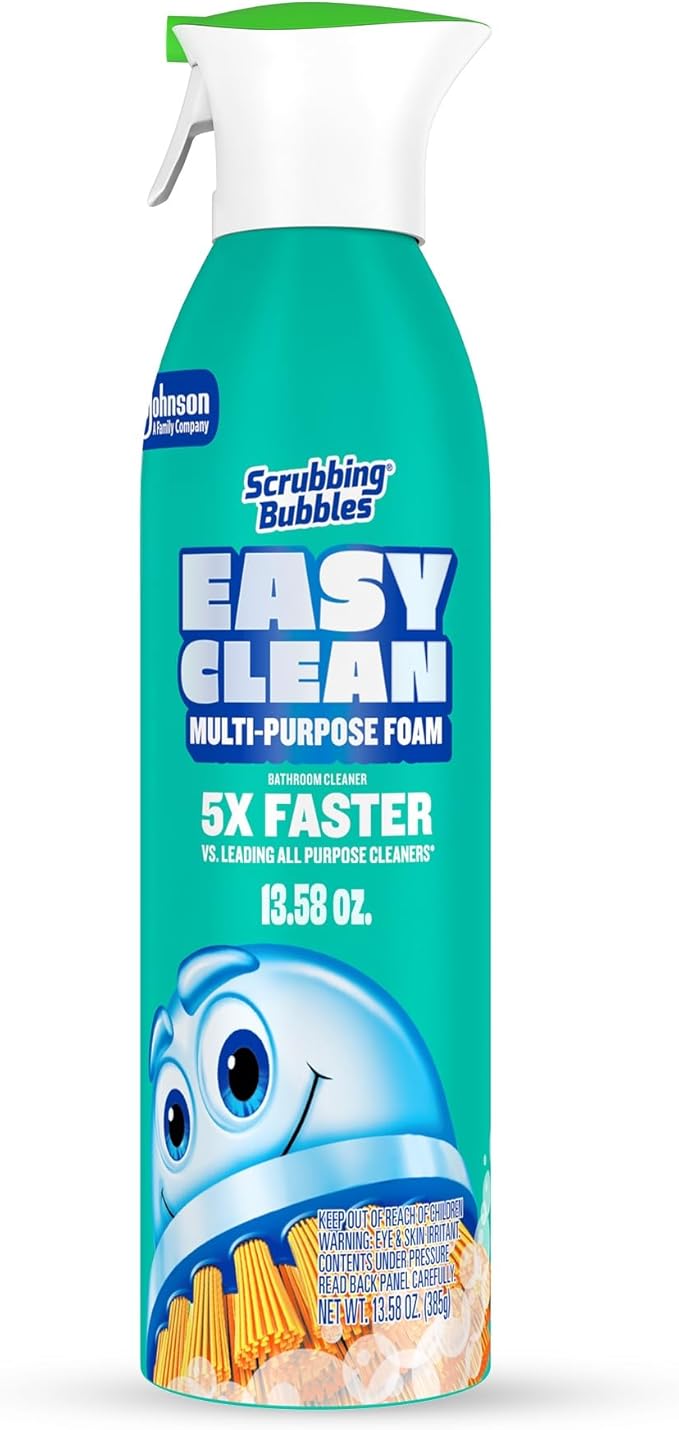 Scrubbing Bubbles Easy Clean Foaming Multipurpose Bathroom Cleaner, Continuous Spray Bottle, Fast Acting Foam, 13.58 Ounce