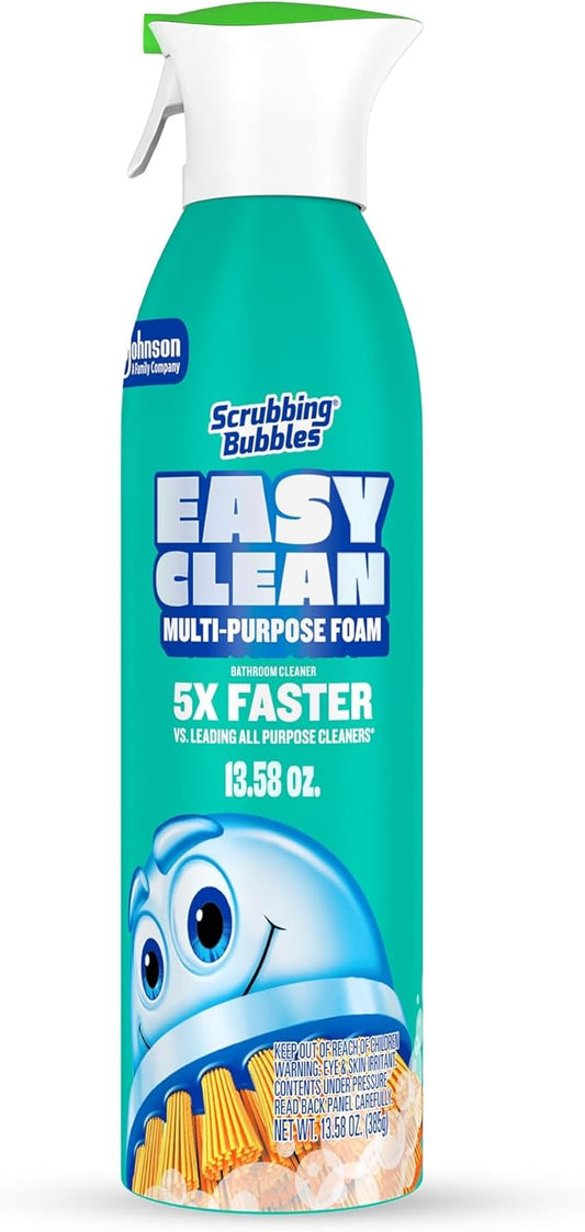 Scrubbing Bubbles Easy Clean Foaming Multipurpose Bathroom Cleaner, Continuous Spray Bottle, Fast Acting Foam, 13.58 Ounce