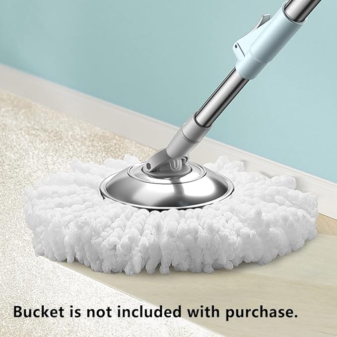 Spin Mop Refills Replacement 360° Microfiber Spin Mop and Bucket Head Round Shape Standard Size Easy Cleaning Spin Mop Systems 6-Pack White