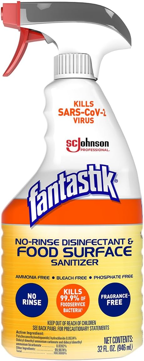 SC Johnson Professional Fantastik No Rinse Disinfectant & Food Surface Sanitizer 32oz