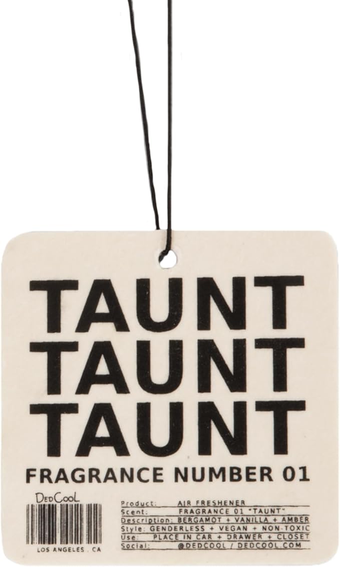 DedCool Air Freshener | 01 Taunt | For Cars, Closets & Drawers | Hanging Odor Eliminator | Long-Lasting Scent Infused with Essential Oils | Vegan, Non-Toxic, Cruelty-Free Fragrance For All
