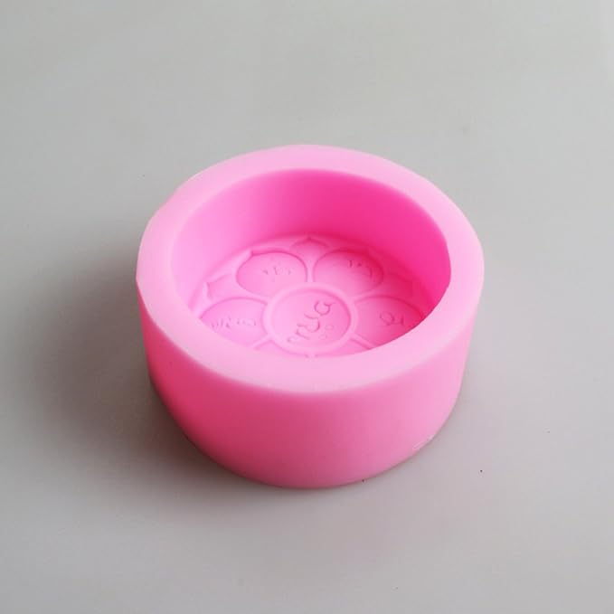 Om Mani Padme Hum Soap Mold Silicone Craft Candle Resin DIY Handmade Mold Round (15084)