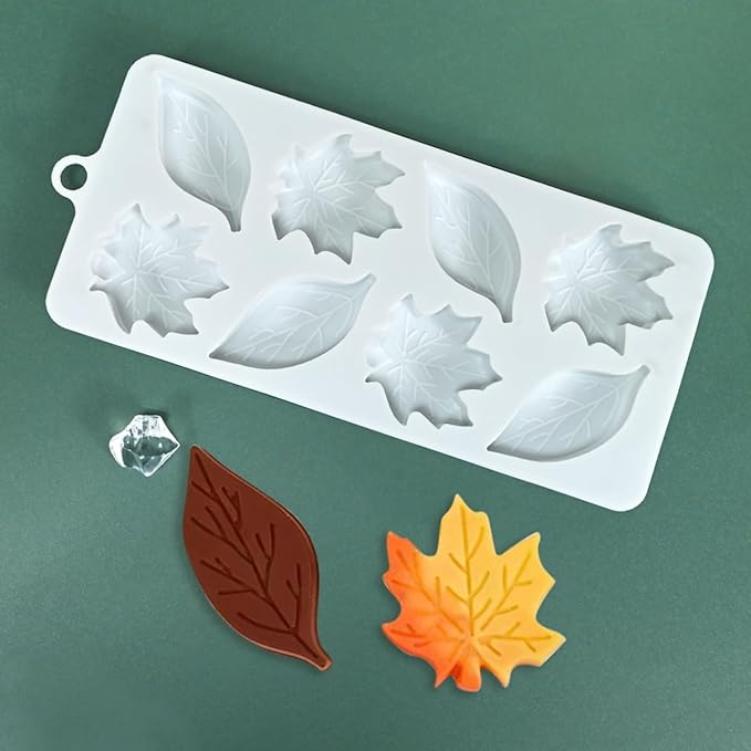 mostsom Silicone Maple Leaf Mold Mousse Molds Non-Stick Baking Mould for Chocolate, Cake, Jelly, Truffle & Ice Cube - Easy Release for Baking, Candy, Dessert Making (C_ Maple Leaf)