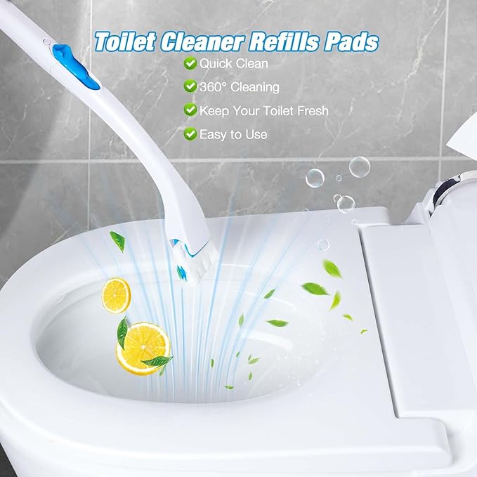 Toilet Cleaner Refill Pads 72ct Disposable Scrubber Refill Fresh Bowl Pads for Bathroom, Lemon Scent