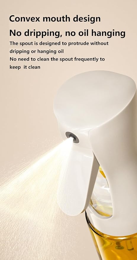 Press the fuel spray bottle,Oil Sprayer for Cooking, 220ml /7.44oz Glass Olive Oil Sprayer, Continuous Spray with Portion Control, Oil Dispenser Bottle for Kitchen, Air Fryer, Frying, Salad, Grill.