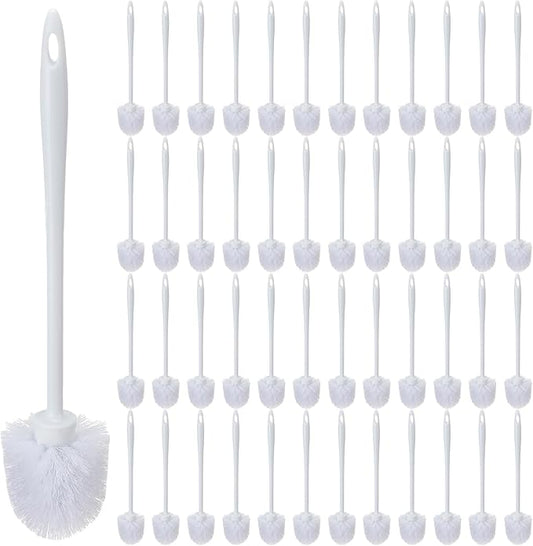 Tioncy 50 Pcs 14.2 Inch Toilet Brush Commercial Heavy Duty Toilet Bowl Cleaning Scrub Long Scrubber for Bathroom Cleaning Supplies
