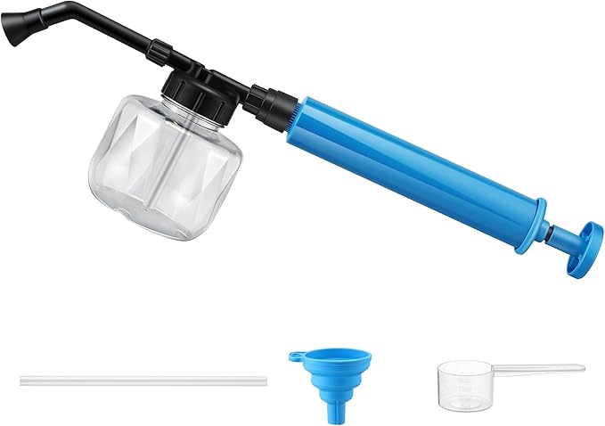 Qualirey 1 Pack Diatomaceous Earth Duster, 250ml Garden Powder Applicator Dispenser, Bulb Duster Sprayer, Home Powder Applicator, Puffer Sprayer for Multi Purpose Indoor & Outdoor (Blue)