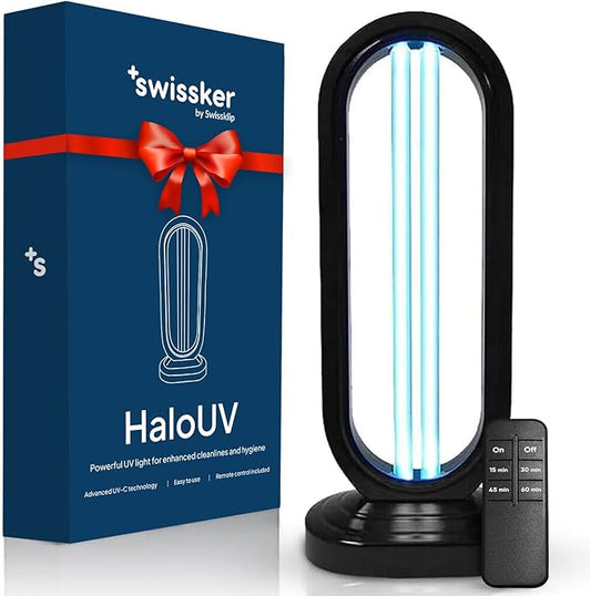 Swissklip HaloUV, Mold Remover, Home Disinfection Device, Dust Mites Remover, UV Light Sanitizer, Ultraviolet Sanitizer for Home, Room & Kitchen, Ultraviolet Light with 4 Speed Timings