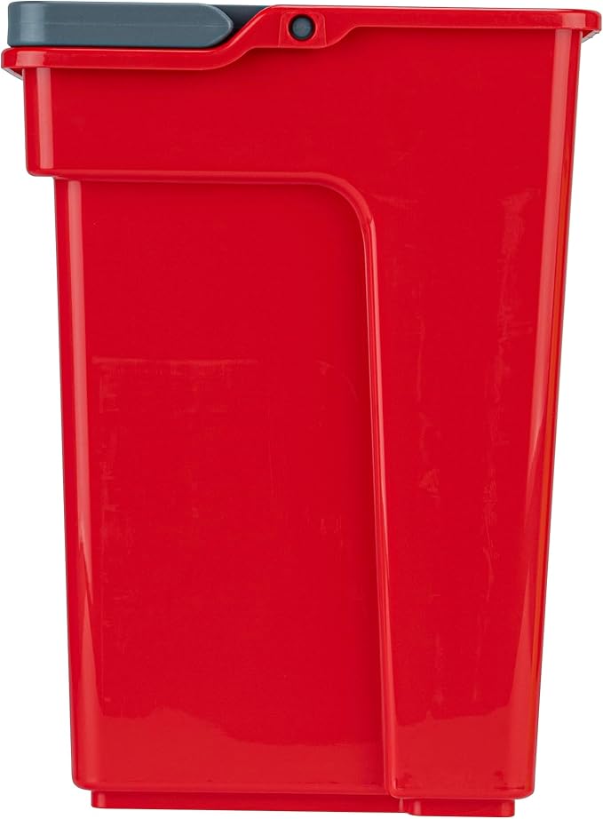 Restaurantware-Clean Tek Professional 4 Quart Cleaning Bucket, 1 Utility Pail with Handle - Heavy-Duty, Portable, Red Plastic Washing Pail, Perfect for Household, Outdoor, Car Wash and More