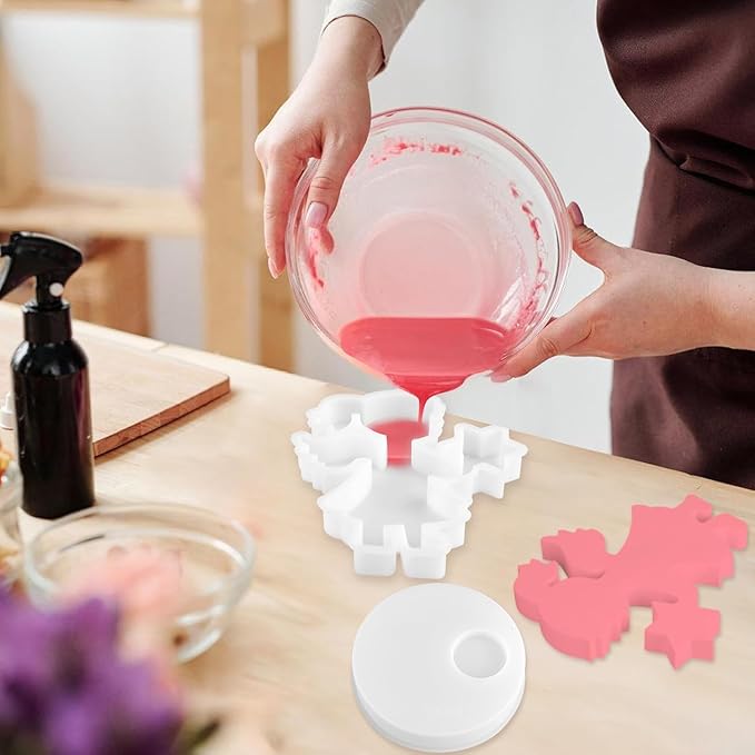 Silicone Mold, Girls Angels Holding Stars in Their Hands, Silicone Casting Molds with Base, Silicone Casting Mold Candle Holder for Soy Wax, Cement Gypsum Decorative Ornaments