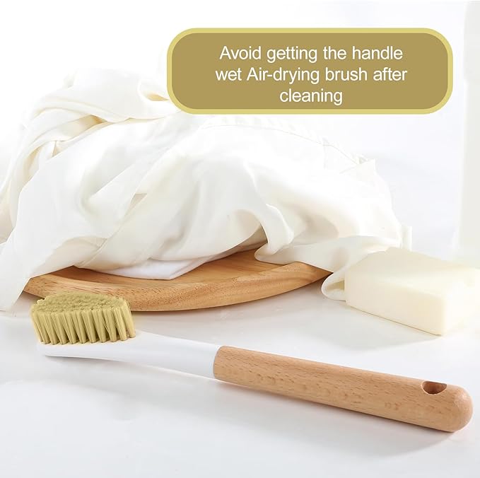 Soft Bristle Laundry Brush for Stain Removal, Multi-Purpose Scrub Brushes for Cleaning Clothes and Shoes, Portable Stain Brush with Long Handle, Suitable for Laundry and Fabric Care