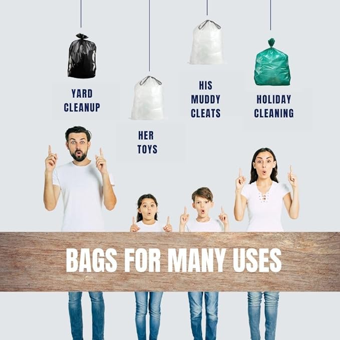 Plasticplace 40-45 Gallon Trash Bags │ 1.2 Mil │ Green Garbage Can Liners │ 40” x 46” (100 Count)