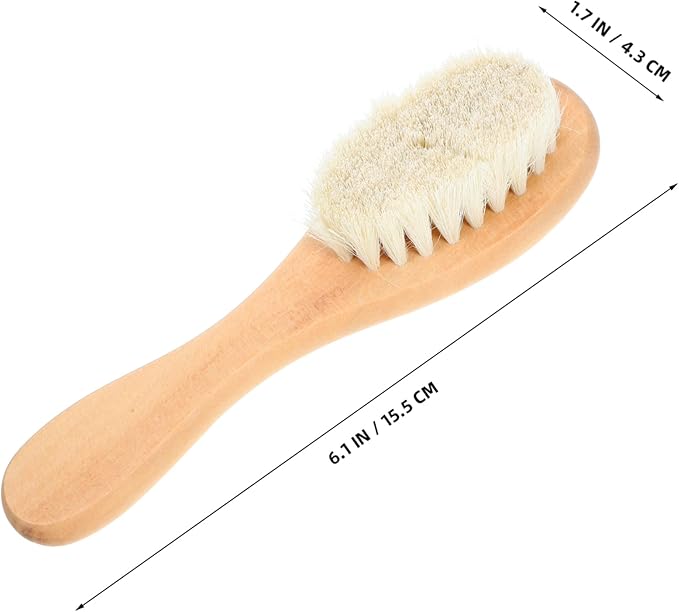 GANAZONO Laundry Brush for Delicate Fabrics Natural Soft Pig Bristle Scrubbing Tool for Removing Stains from Knits and Reusable Cleaning Brush for Household Use