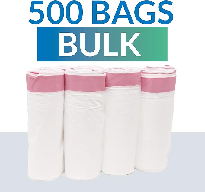 Reli. Tall Kitchen Drawstring Trash Bags 13 Gallon | 500 Count Bulk | Kitchen Garbage Bags | White | 13 Gallon - 16 Gal Capacity