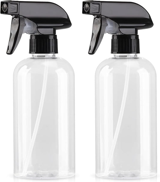 Spray Bottle for Plant - 12.85oz/380ml Fine Mister Plastic Empty Spray Bottles, Clear Water Spray Bottle for Plants, Hair, Cleaning - BPA Free - Leak Proof