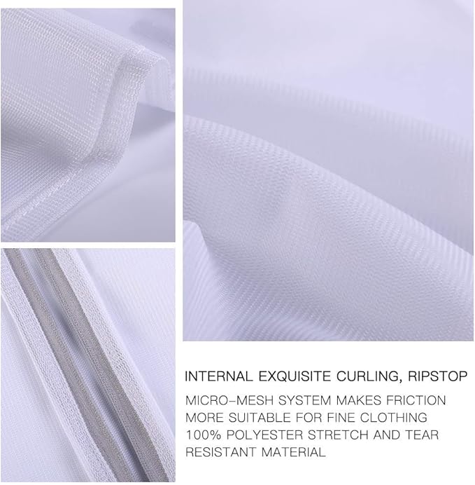 Kimmama Set of 2 Delicates Laundry Bags,Durable Zipper Mesh Laundry Bag,Bra Fine Mesh Wash Bag,Keep Cloth Shape in the Washer