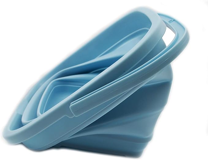 SAMMART 11L (2.9 Gallon) Collapsible Rectangular Handy Basket/Bucket (1, White/Sea Angel)