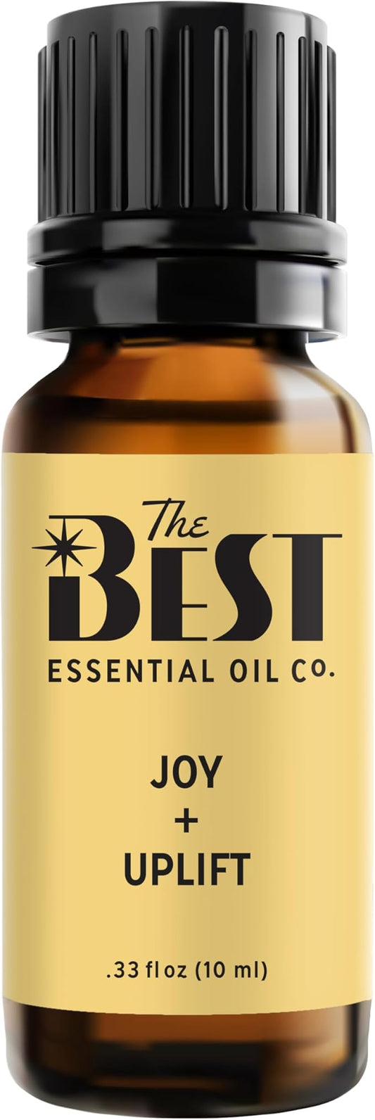 The Best Joy + Uplift Essential Oil Blend- Premium Grade- 100% Pure & Natural for Aromatherapy, Diffuser, Spa, Massage, Air Freshener- 10 ml (.33 fl oz)