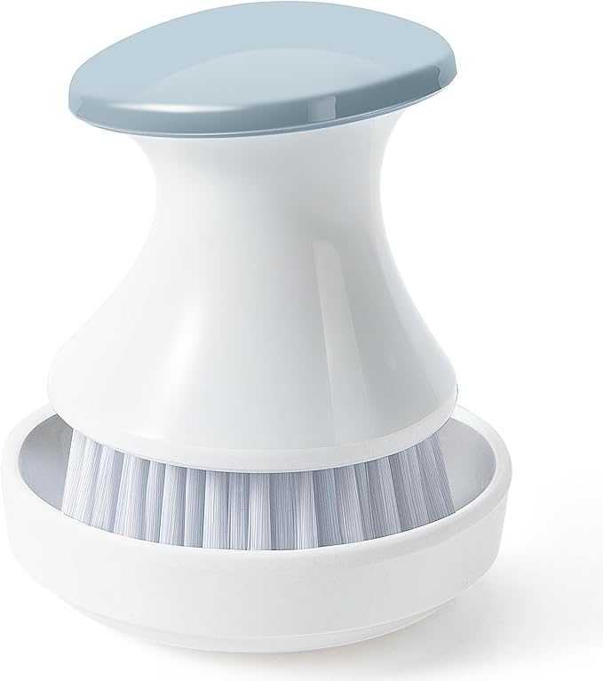 Dish Brush with Tray, Premium Kitchen Brushes for Dishes Pots Pans and Sink Cleaning, Professional Dish Scrub Brush for Kitchen Cleaning