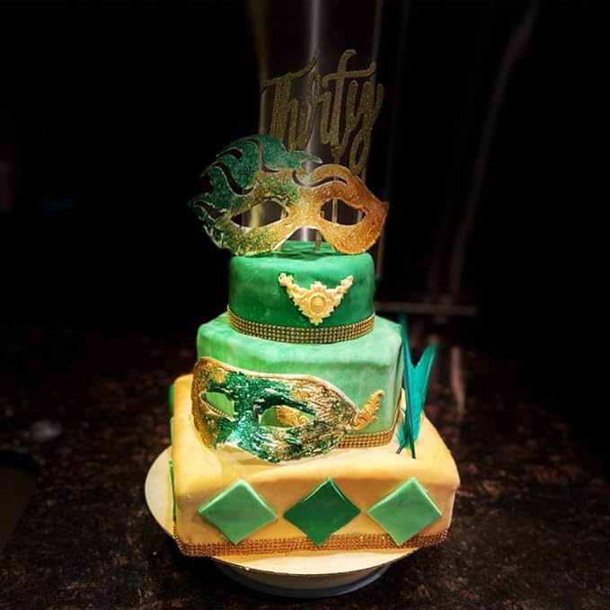 Baroque Silicone Fondant Molds, (4 Pack) Scrolls Border Feather Crown Corner Molds for Cake Decorating Polymer Clay