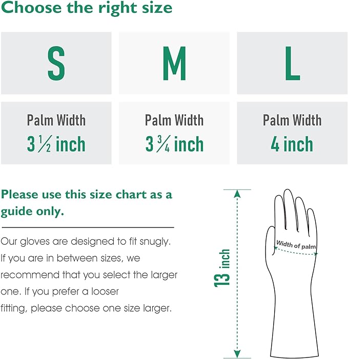 COOLJOB 2 Pairs Thickened Rubber Gloves with Cotton Lining & Non-slip Grip, Colorful Household Long Lasting Dishwashing Gloves for Kitchen & Bathroom Cleaning, Orange & Blue, Large