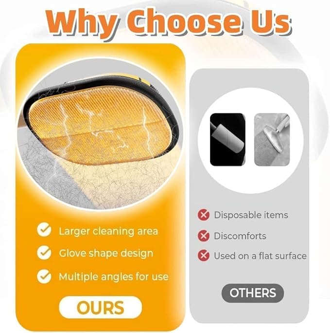 Pet Hair Removal Glove Reusable Electrostatic Gloves Pet Hair Remover for Cats Dogs Carpet Couch 2025 New Grooming Glove Tool（3PCS）