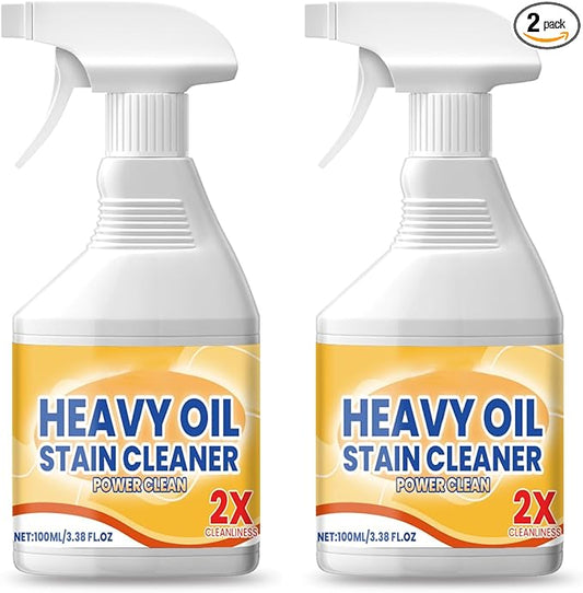 Kitchen Heavy Oil Stain Remover Spray, Power Clean Formula, 2 Pack